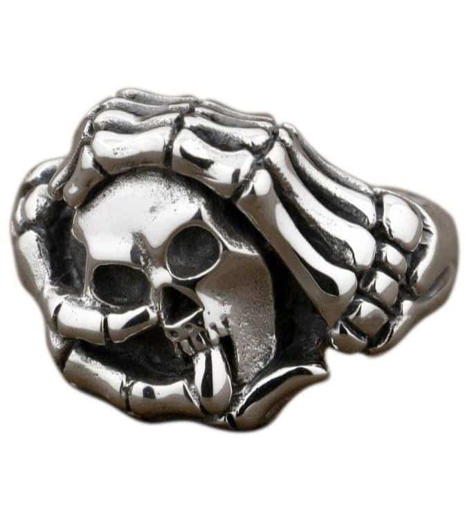 silver skull rings for sale
