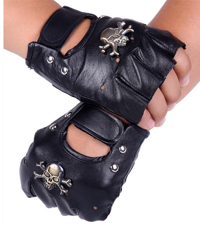 skeleton biker gloves