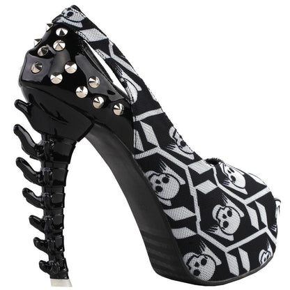 Skeleton Black Heels