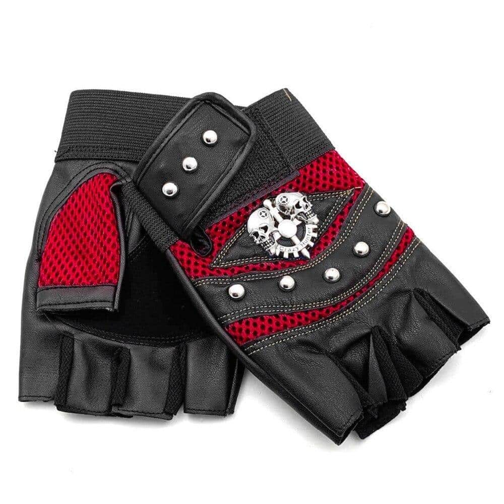 Red Skeleton Driving Gloves