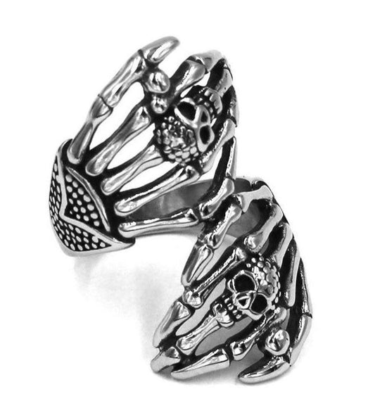 skeleton full hand ring