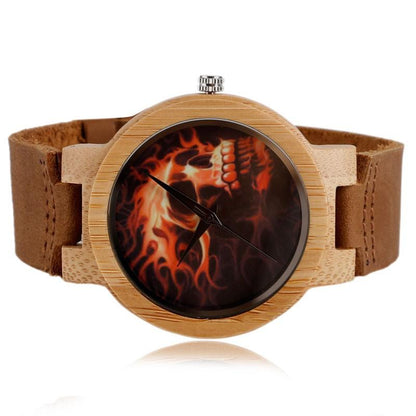 Skeleton Watch Leather Strap | Skull Action