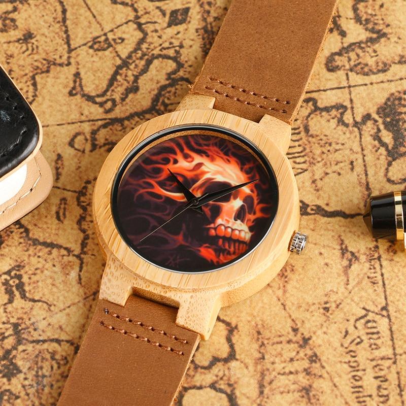 Skeleton Watch Leather Strap | Skull Action