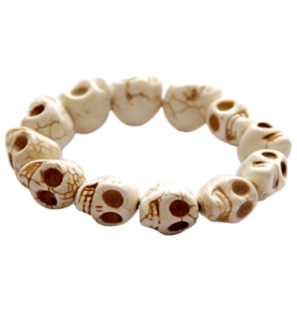 Skull And Bead Bracelet