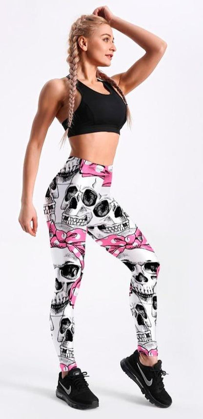 skull-and-crossbone-leggings pink