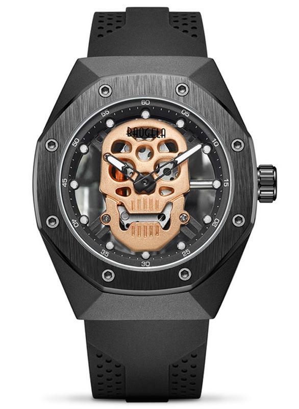 skull and crossbones watch gold