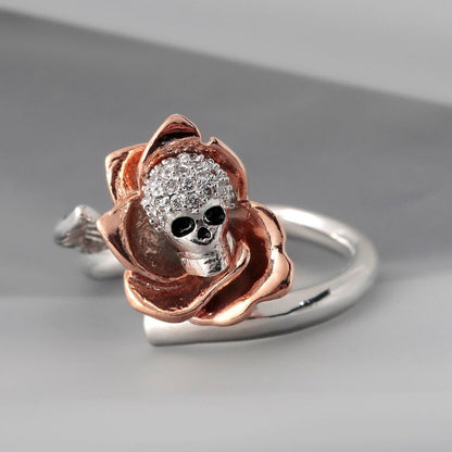 Skull And Rose Engagement Ring | Skull Action