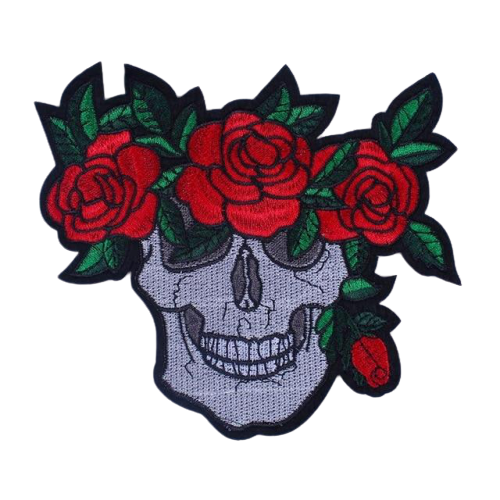 Skull And Roses Patch