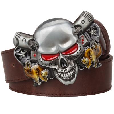 skull biker belt buckles
