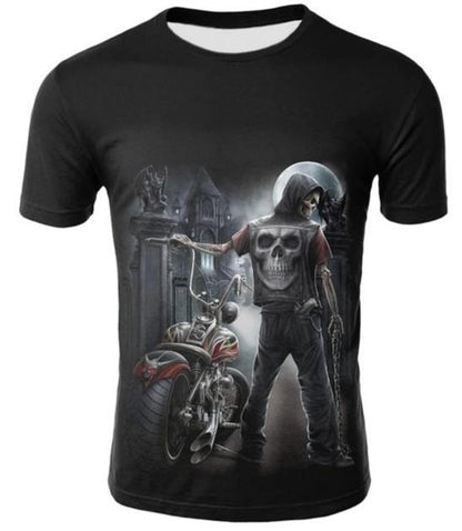 skull biker shirt