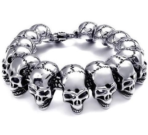 skull bracelet stainless steel