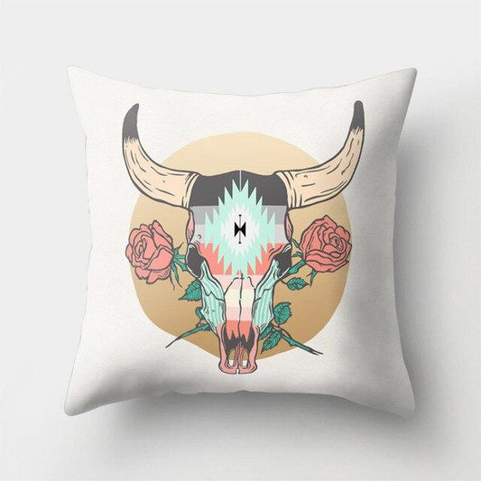 Skull Bull Pillow