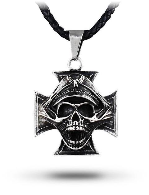 skull cross necklace