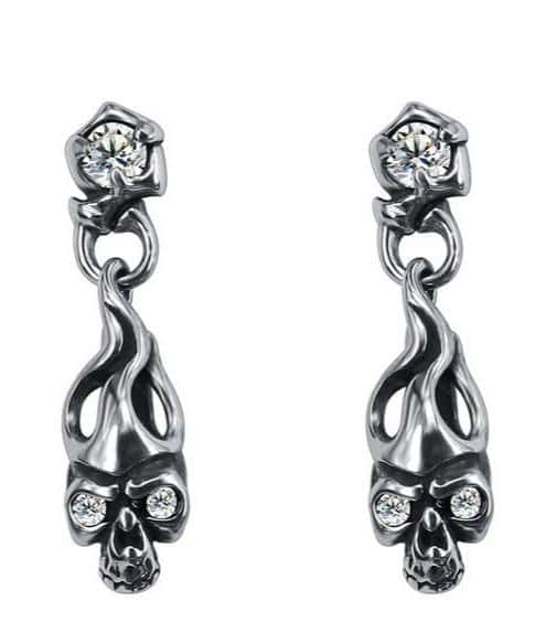 Skull Earrings Diamonds