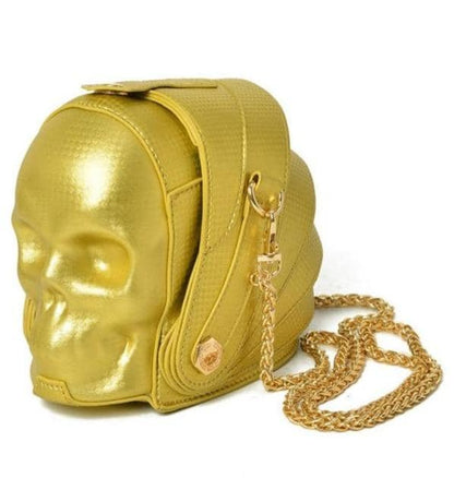 Gold Skull Head Bag