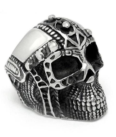 skull head ring mens