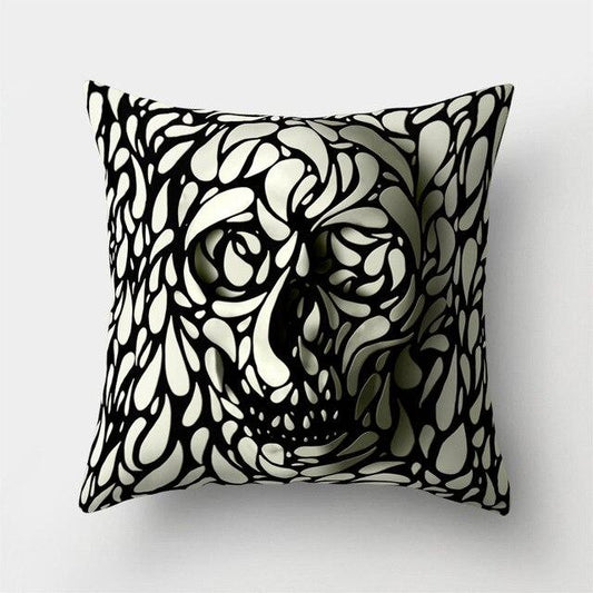 Skull Illusion Pillow