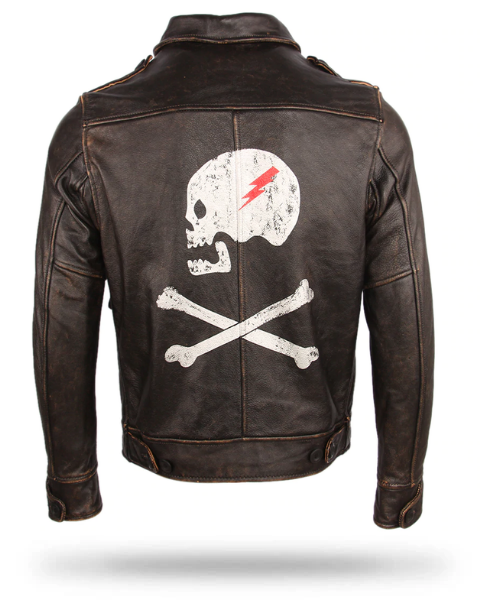Skull Leather Jacket Mens