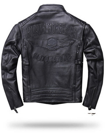 Skull Leather Jacket Motorcycle