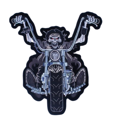Skull Motorcycle Patch