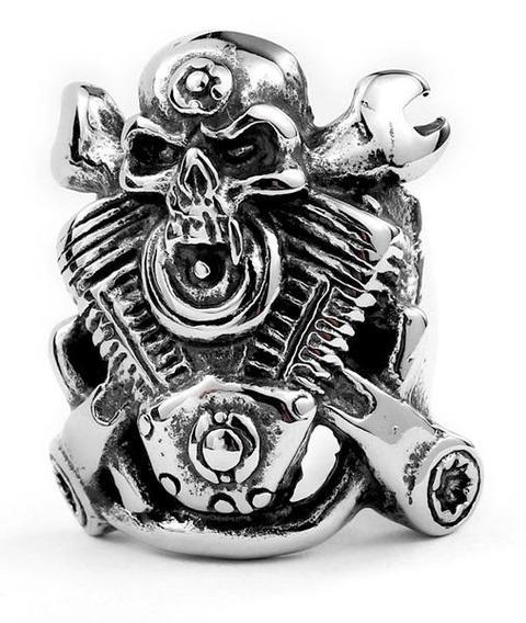 Skull Ring Biker