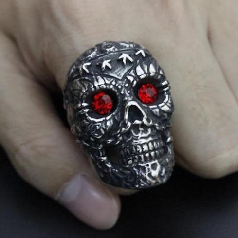 Skull Ring Red Eyes For Sale | Skull Action