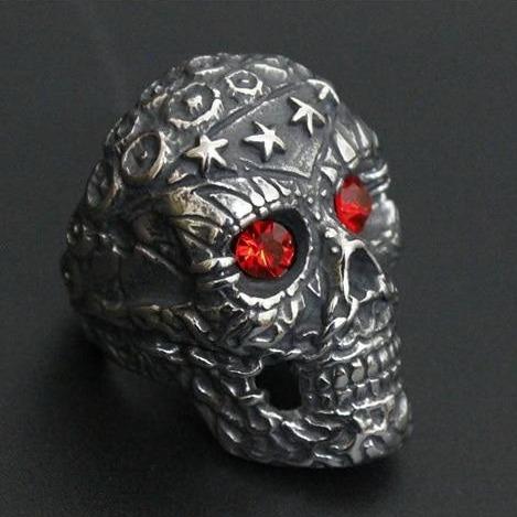 Skull Ring Red Eyes For Sale | Skull Action