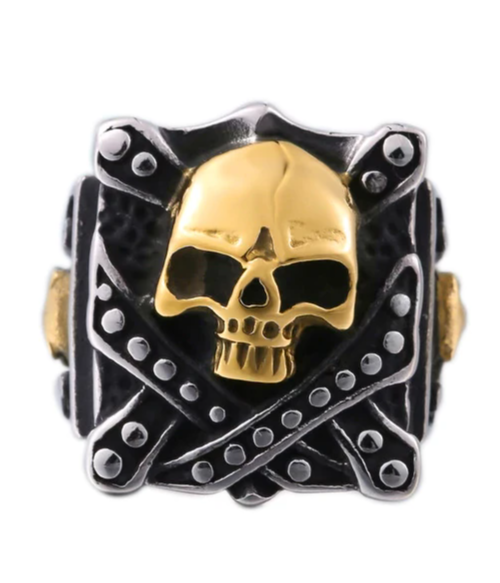 skull ring stainless