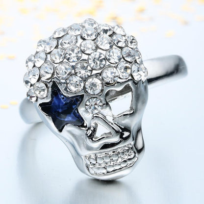 Skull Ring With Diamond Eyes | Skull Action