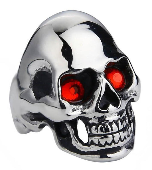 skull ring with red eyes