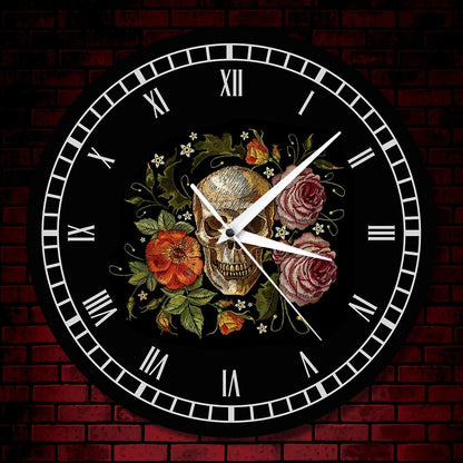 Skull Rose Clock | Skull Action