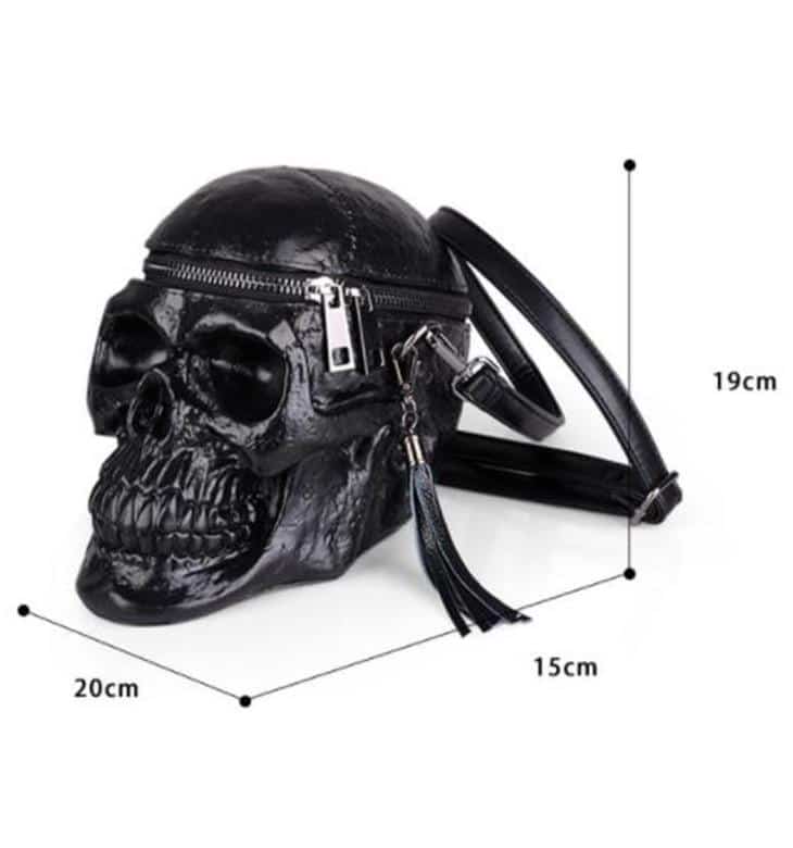 Skull Shaped Bag Size