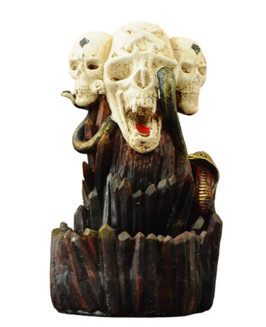 Skull Waterfall Incense Burner