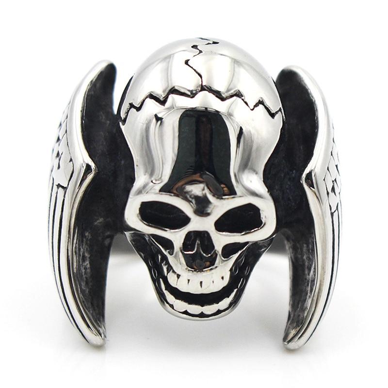 skull wing ring