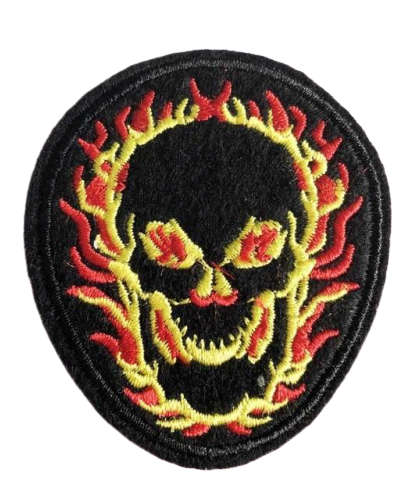 Skull With Flames Patch