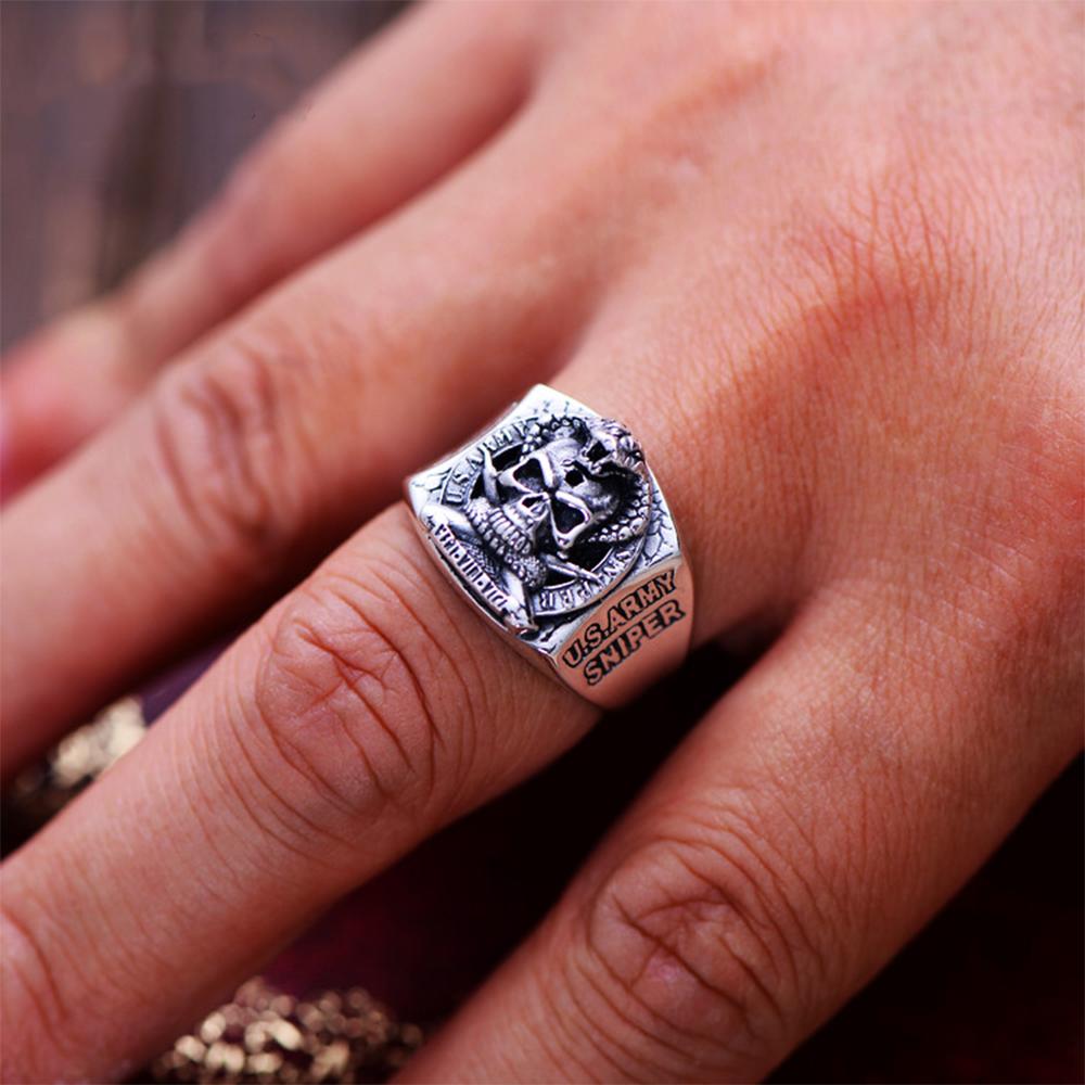 Snake Ring Silver Handmade | Skull Action