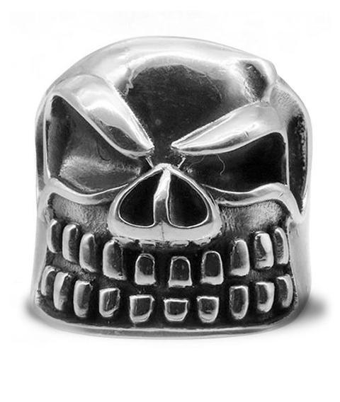 solid silver skull ring