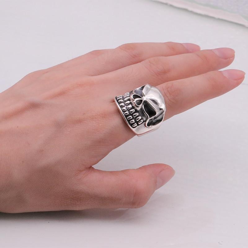 Solid Silver Skull Ring | Skull Action