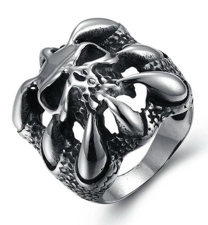 stainless steel dragon ring