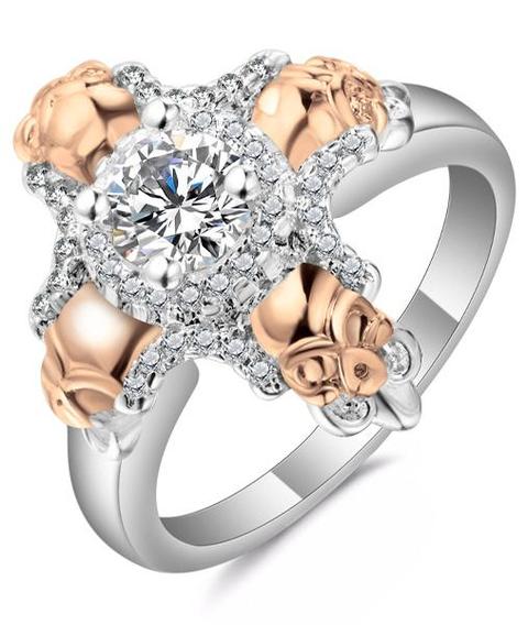 stainless steel skull engagement rings