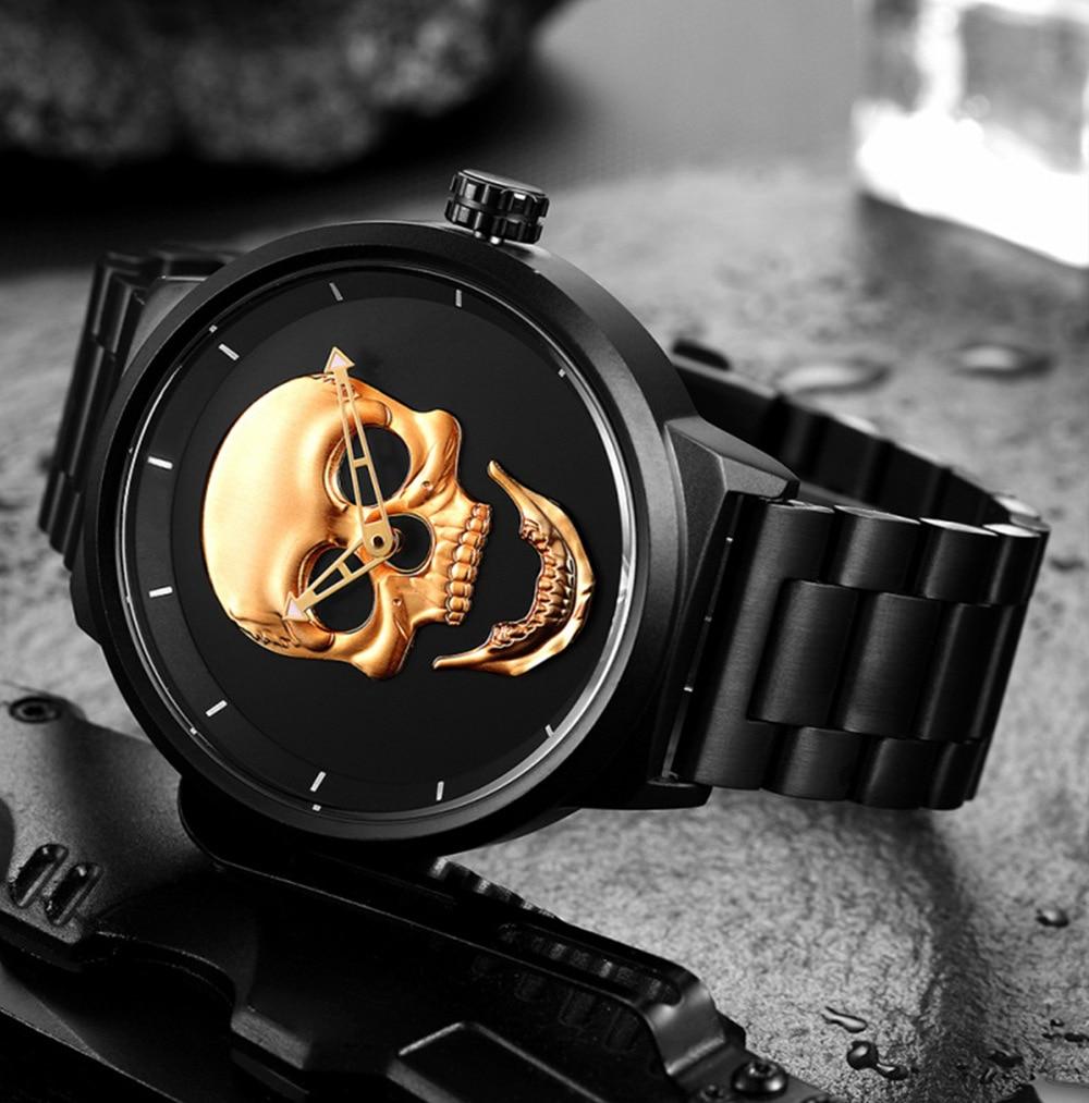 Stainless steel skull on sale watches