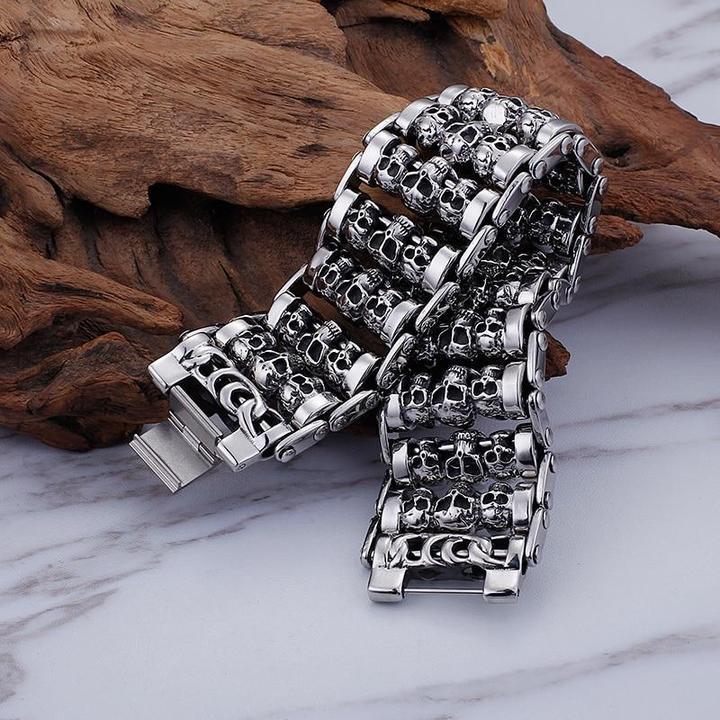 Steel Skull Bracelet | Skull Action