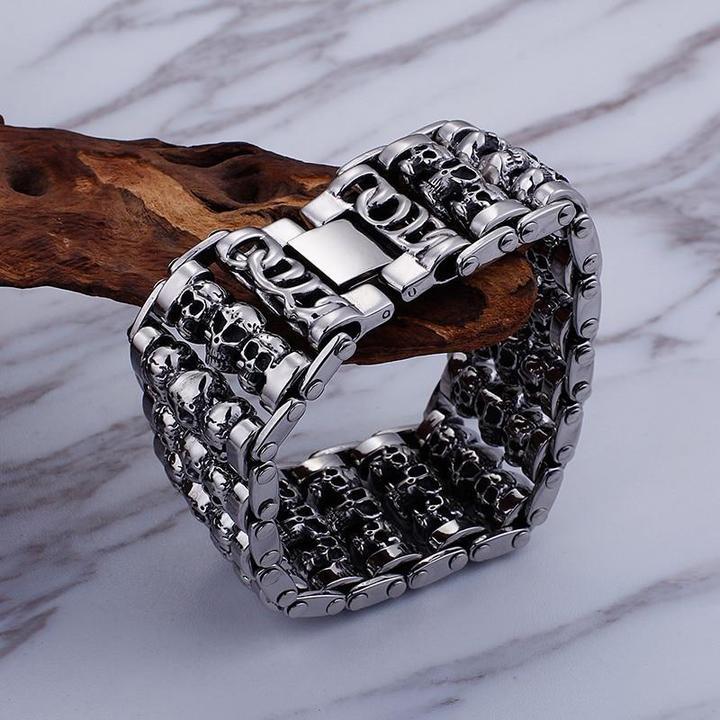 Steel Skull Bracelet | Skull Action