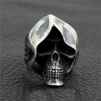 Sterling Silver Grim Reaper Ring | Skull Action