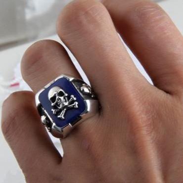 Sterling Silver Pirate Skull Ring | Skull Action