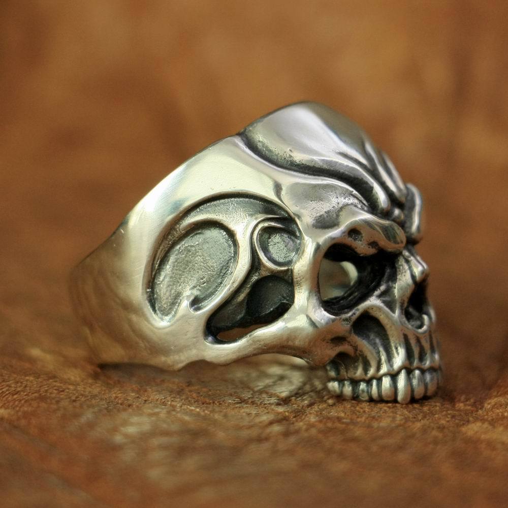 Sterling Silver Rock Rings | Skull Action