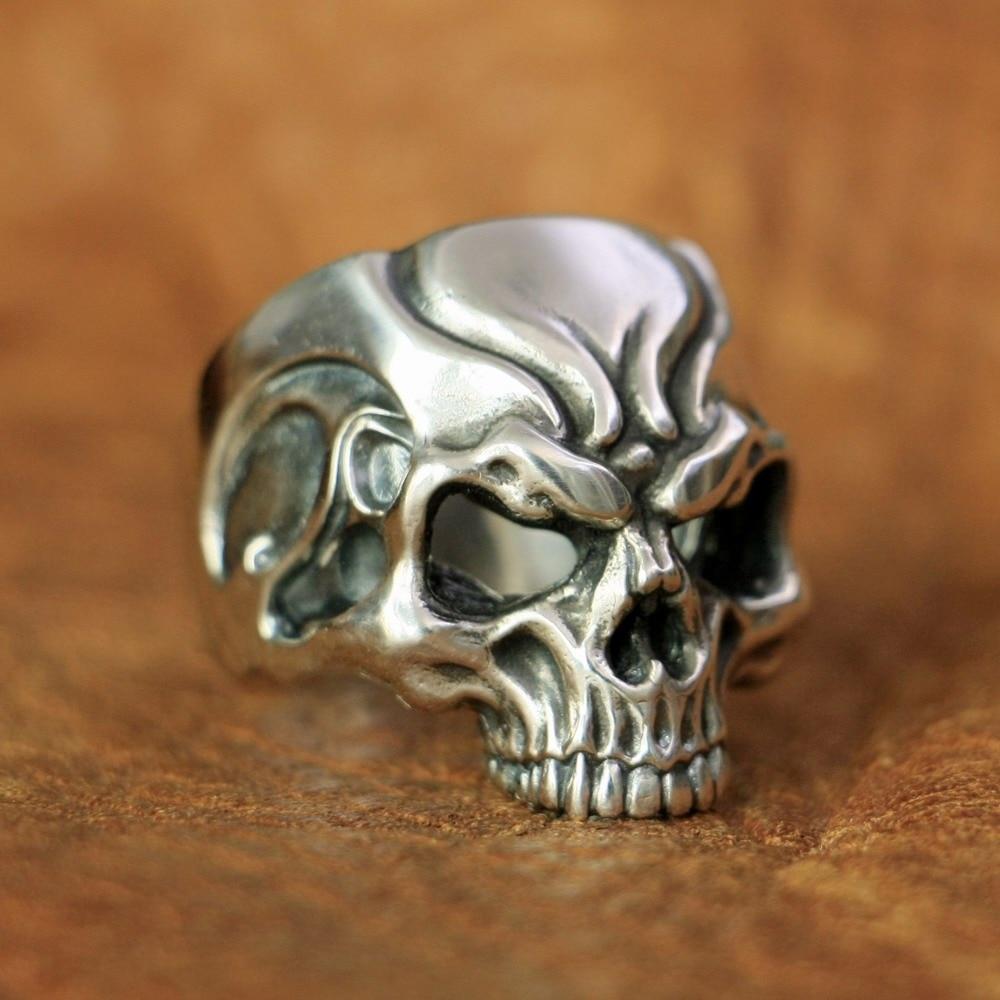 Sterling Silver Rock Rings | Skull Action