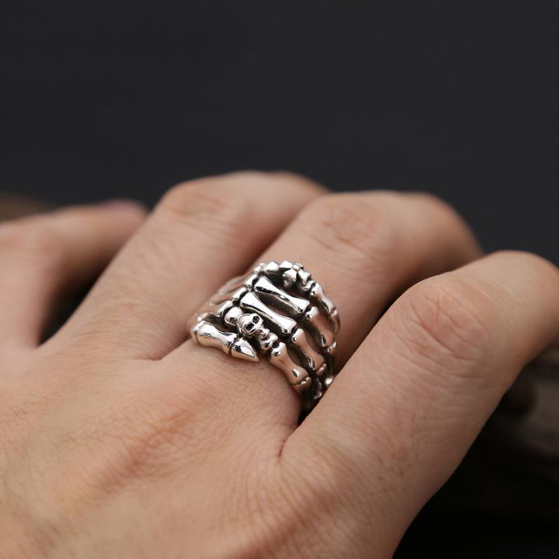 Sterling Silver Skeleton Ring | Skull Action