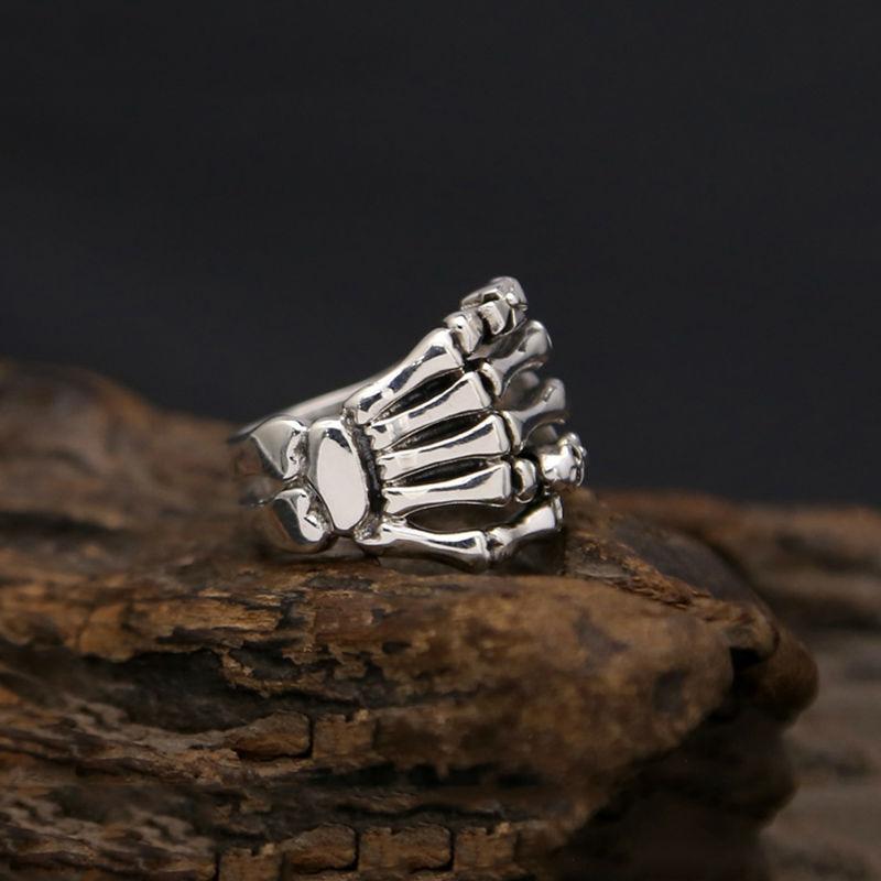 Sterling Silver Skeleton Ring | Skull Action