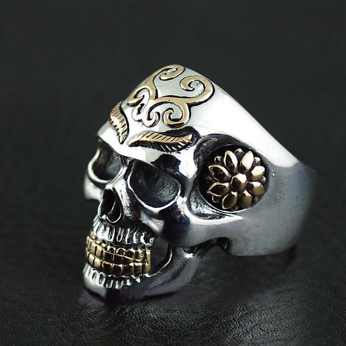 Sterling Silver Sugar Skull Ring | Skull Action